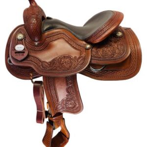 15.5" to 16" Crates Hand-Tooled Ladies Reining Saddle 4517