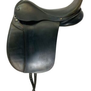 PRICE REDUCED! 17.5Inch Used Frank Baines Capriole MW Dressage Saddle 7691A