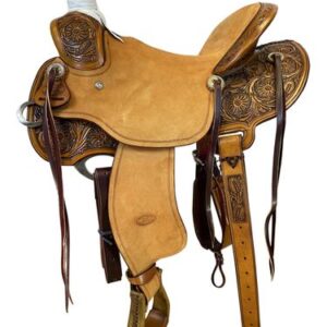 14" - 17" Billy Cook Light Weight Roughout Desert Flower Wade Ranch Saddle 2295