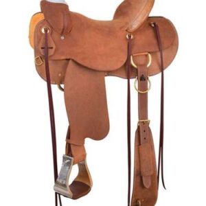 15" to 17" Circle Y Plains Rancher Roughout Hardseat Saddle 1133