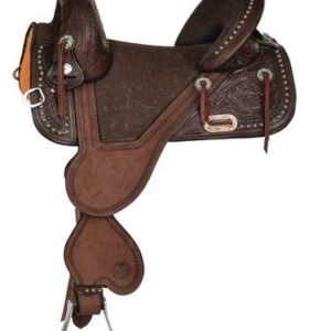 13.5" to 16.5" Circle Y Tammy Fischer Medium Horn Remuda Signature Treeless Barrel Saddle 1317