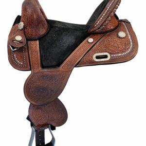 14.5Inch Used Circle Y Bling Tammy Fischer Treeless Barrel Saddle 1311