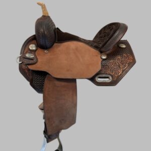 14.5Inch Used Circle Y Sarah Rose Vintage Rose Barrel Saddle 1402