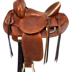 14.5Inch Used Silver Royal Santa Fe Ranch Saddle SR875