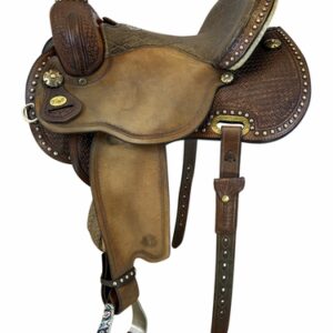 14 Inch Used Circle Y Lisa Lockhart Badlands Barrel Saddle 1549