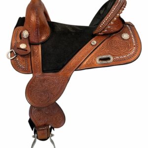 15.5Inch Used Circle Y Tammy Fischer Bling Treeless Barrel Saddle 1311