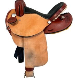 15 Inch Used Dakota Oak Leaf Barrel Saddle 300