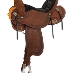 13.5" to 16" Circle Y Cloverleaf Barrel Saddle 2240 w/Free Pad