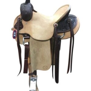 15" to 17.5" HR Hud Roberts Mahogany Herman Oak Association Saddle 762